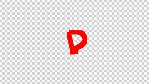 Red letter P logo design element Stock Illustration