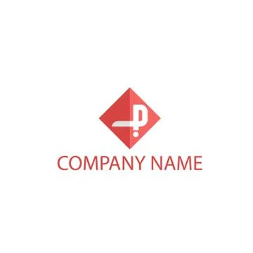 Red Letter P Logo Illustrazione stock