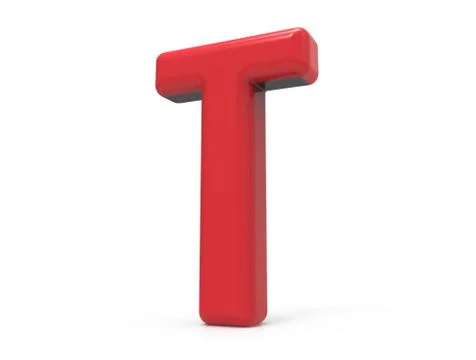 Red letter T Stock Photos