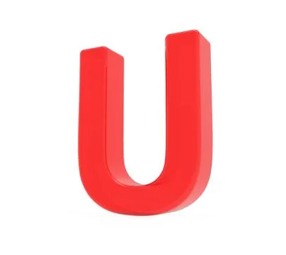 Red letter U Stock Illustration