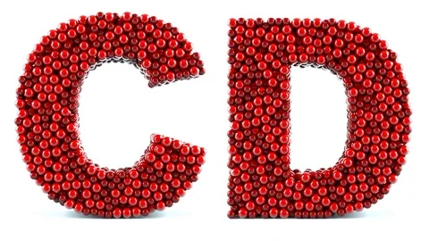 Red letters in motion on a white background. Alpha channel is included Vidéo 74924708