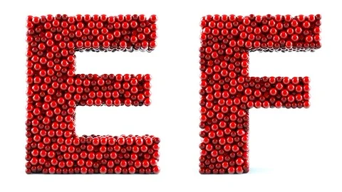 Red letters in motion on a white background. Alpha channel is included Vidéo 74924763