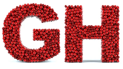 Red letters in motion on a white background. Alpha channel is included Vidéo 74924812