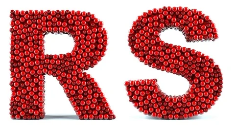 Red letters in motion on a white background. Alpha channel is included Vidéo 74925256