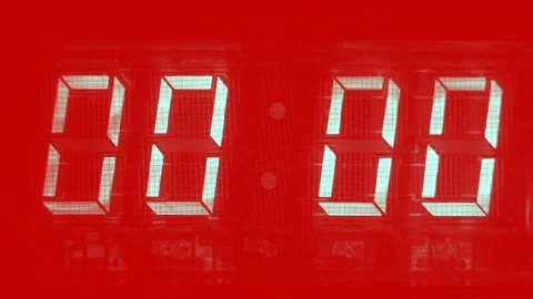 Red level alert timer in the night Stock Footage 73041724