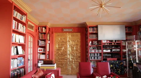 Red Library Stock Footage 40807909