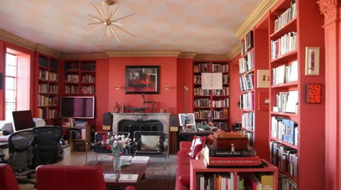 Red Library III Stock Footage 40807805