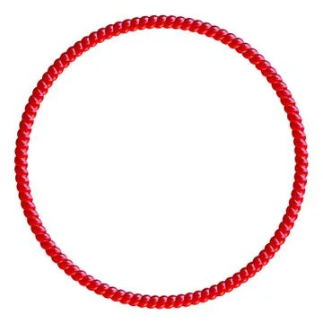 Red Licorice circle frame isolated on white Stock Illustration