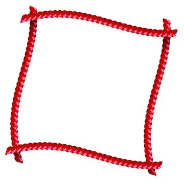Red Licorice frame isolated on white Stock Illustration