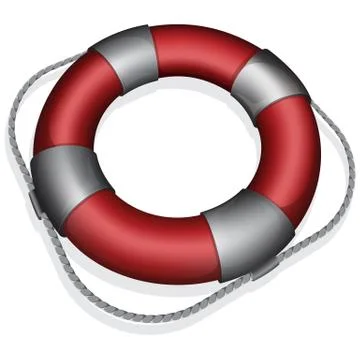 Red lifebuoy Stock Illustration