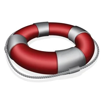 Red lifebuoy Stock Illustration