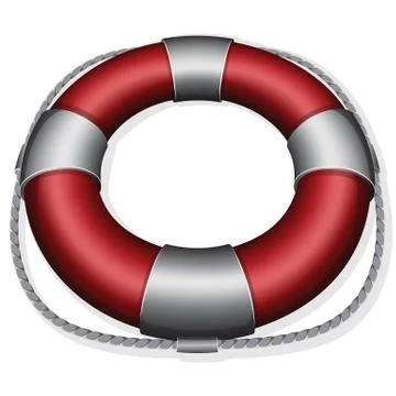 Red lifebuoy Stock Illustration