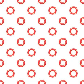 Red lifebuoy pattern for safety and rescue design Stock Illustration