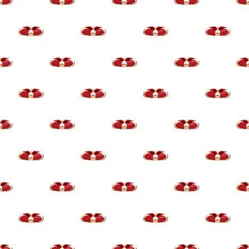 Red lifebuoy seamless pattern providing marine safety theme Stock Illustration