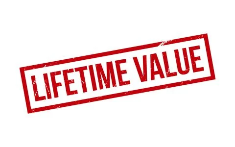 Red Lifetime Value Rubber Stamp Seal Vector Illustrazione stock