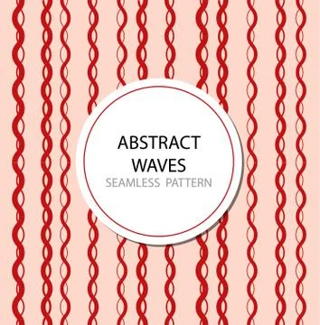 Red light and dark wave pattern for fabric. Abstract wave patter Stock Illustration
