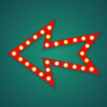 Red light arrow frame background Stock Illustration