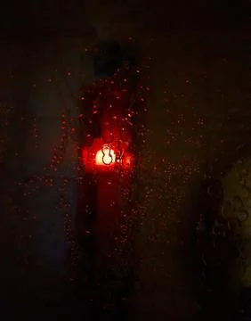 Red light behind the bubbles Stock Photos