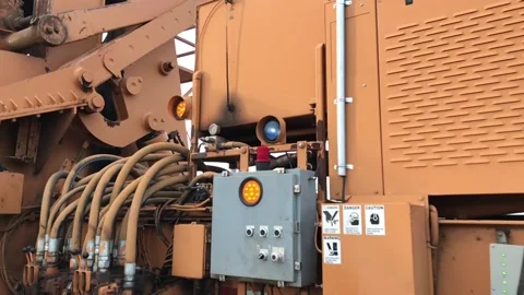 Red Light Blinking Industrial Machine Video stock 98431329