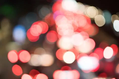 The Red light Bokeh. 스톡 사진