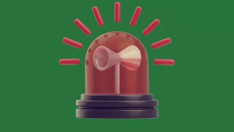 A red light bulb on green screen and green screen figure creative style Stock Footage 335980643