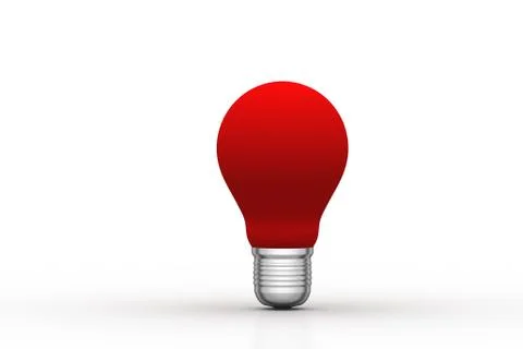 Red light bulb Free Stock Illustration