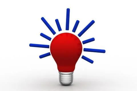 Red light bulb Free Stock Illustration