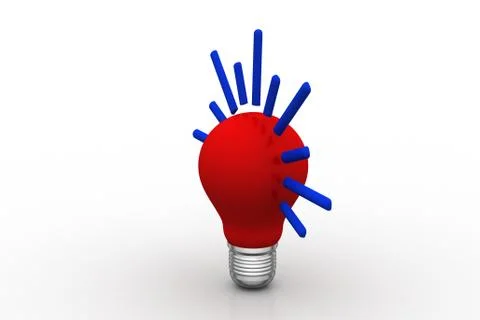 Red light bulb Free Stock Illustration