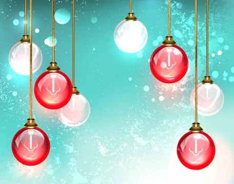 Red light bulb Stock Illustration