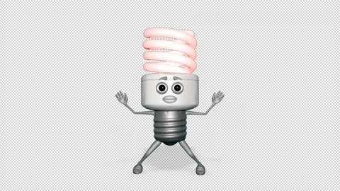 Red Light Bulb Jumping Looped Alpha Channel Stock Footage 167306317