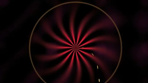 Red light burst in a dark background with circle frame. Stock Footage 336256084