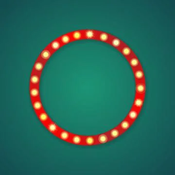 Red light circle frame background Stock Illustration