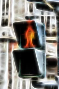 Red light in the city Stock Illustration