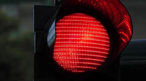 Red light, close up, traffic light, europe Stock Footage 57315855