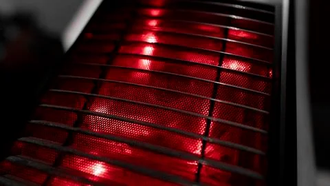 Red light from the computer system unit Foto stock