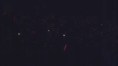 Red light on concert Stock Footage 137640289