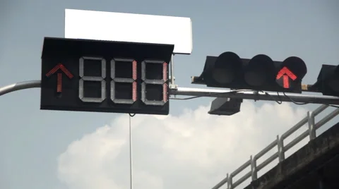 Red light countdown at the junction Video stock 60247247