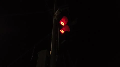 Red Light Crossroad , Traffic lights Stock Footage 141073855