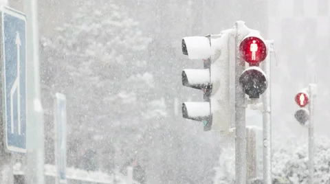 Red Light on the Crossway Stock Footage 60624389
