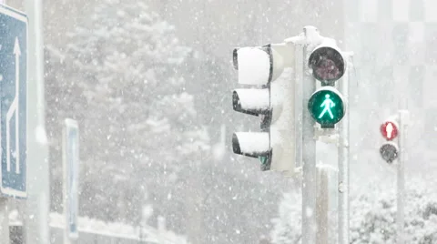 Red Light on the Crossway Stock Footage 60625416