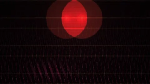 Red light on dark background with grid pattern. Stockbeeldmateriaal 337495027