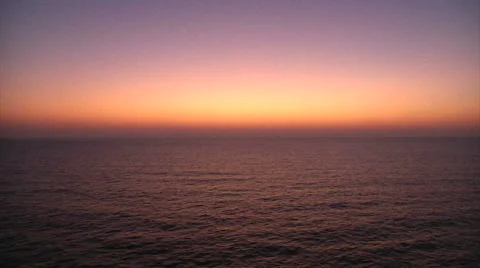 Red Light of Dawn in Polluted Air Over Indian Ocean Near Mumbai Stock Footage 54717056