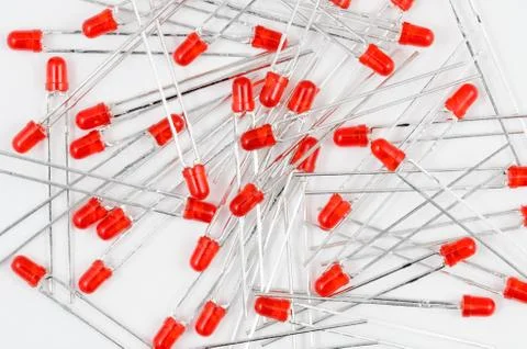 Red Light Diodes Batch Stock Photos