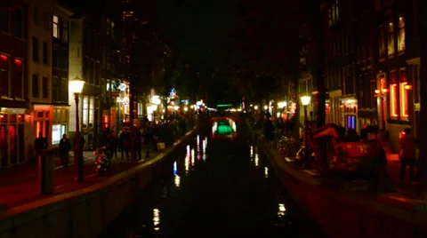 Red Light District (AKA De Wallen, Walletjes or Rosse Buurt) in Amsterdam. Stock Footage 31130728