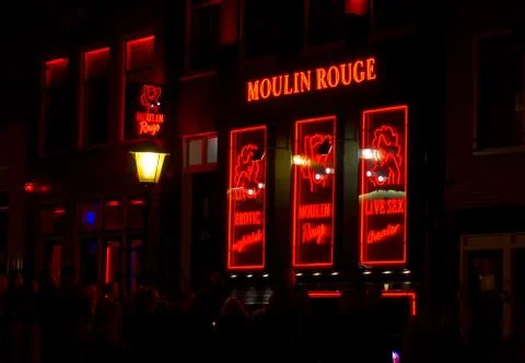 Red Light District in Amsterdam Stock Photos
