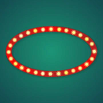 Red light elipse frame background Stock Illustration