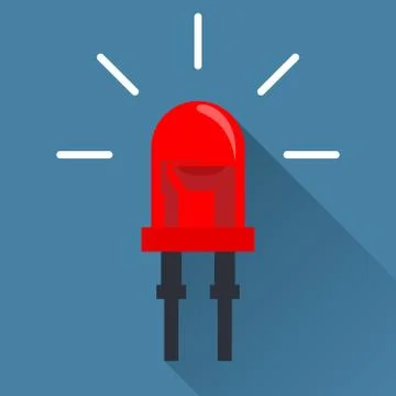 Red Light Emitting Diode Stock Illustration