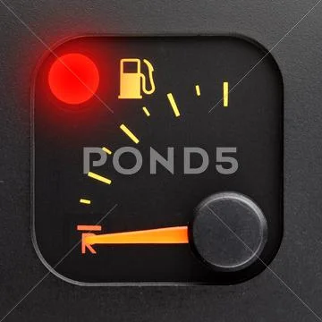 Red light - empty tank pointer Stock Illustration