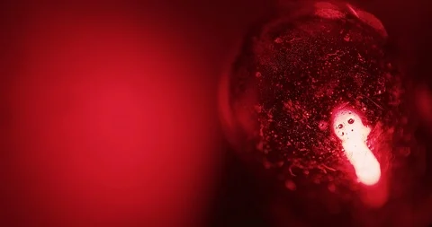 Red light extreme macro shot Stock Footage 95564205