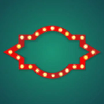 Red light figure frame background Stock Illustration